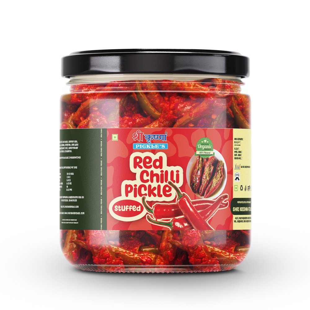 Red Chilli Pickle (Stuffed) | Bharwan Lal Mirch Ka Achar